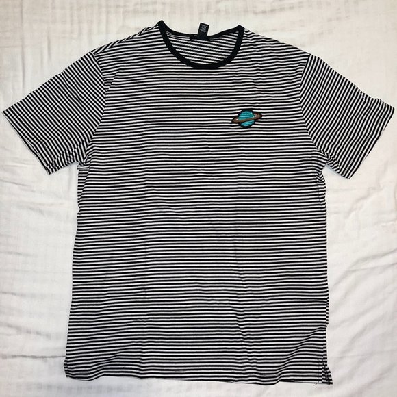 Forever 21 Striped T-Shirt with Planet Patch - Picture 5 of 6